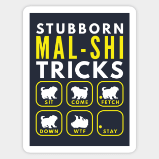 Stubborn Mal-Shi Tricks - Dog Training Sticker